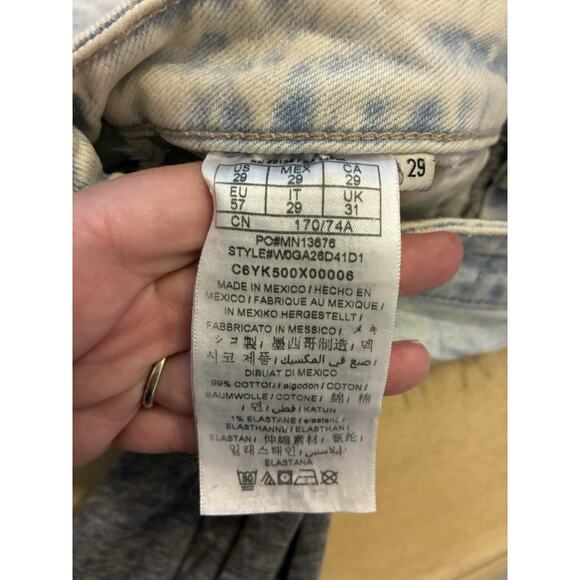 VTG 80s Guess carpenter jeans Barrel Baggy Acid Wash High Waist Ankle Women 29 - Picture 10 of 11